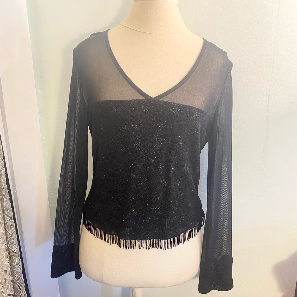 •Vintage• Joseph Ribkoff Beaded Mesh Top